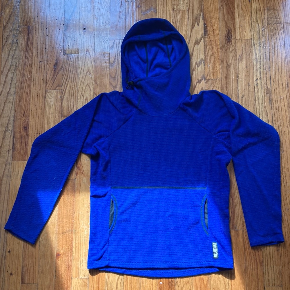 Melanzana Blue Micro Grid Hoodie Men S